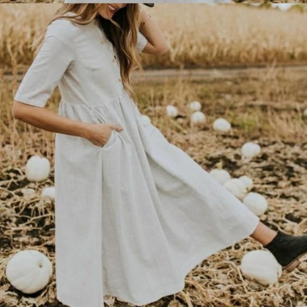Roolee Clarice Button Dress